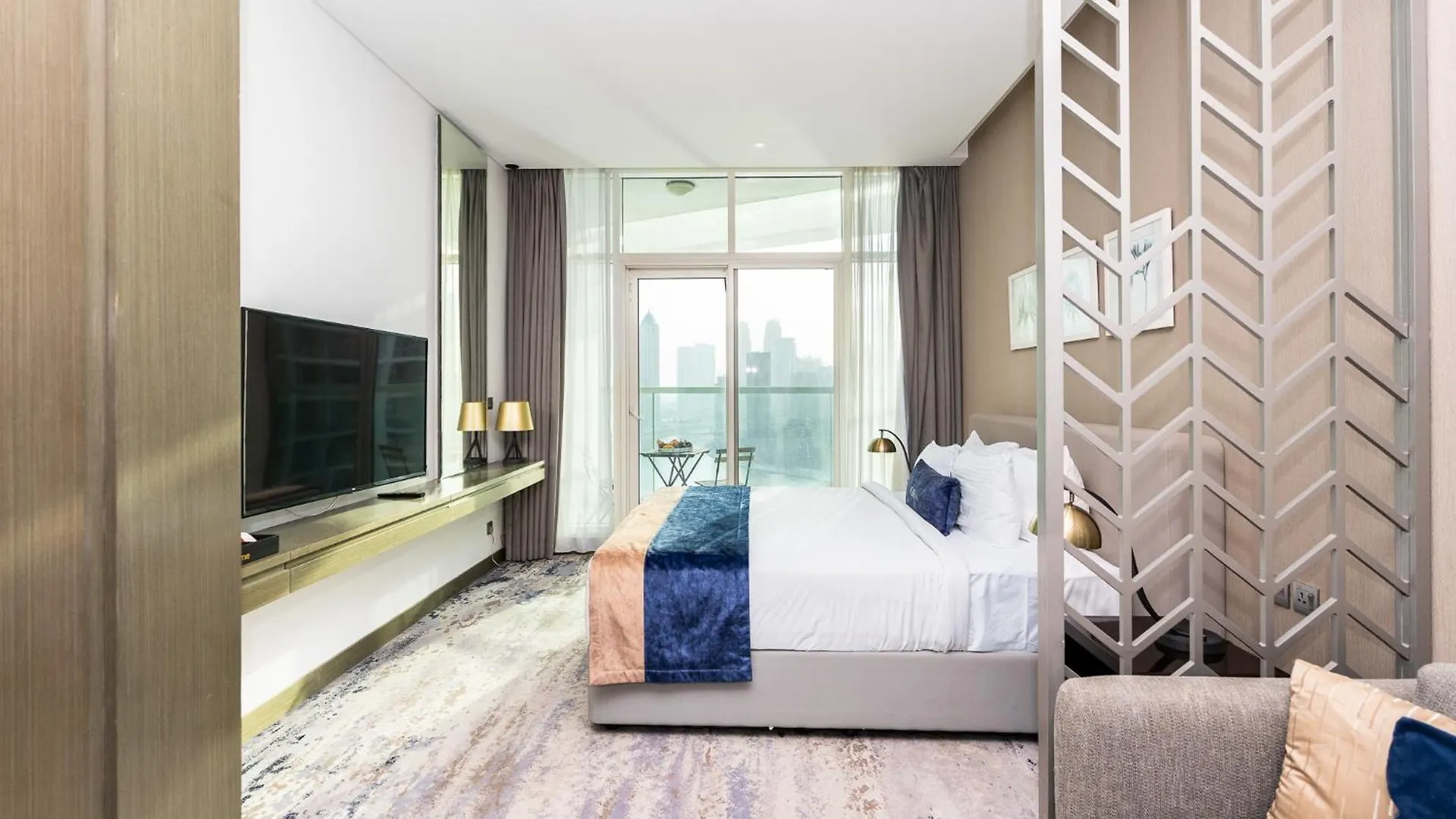 Citi Home-Elegant Studio With Burj Khalifa View By Damac Prive Dubaj